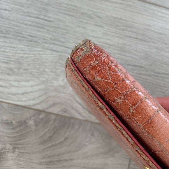 Miu Miu Pink Leather Snap Closure Long Wallet - Picture 9 of 12